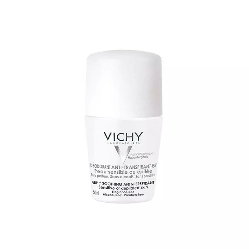 Vichy Anti Perspirant Sensitive Or Deplilated Skin Roll On Deodorant 50Ml