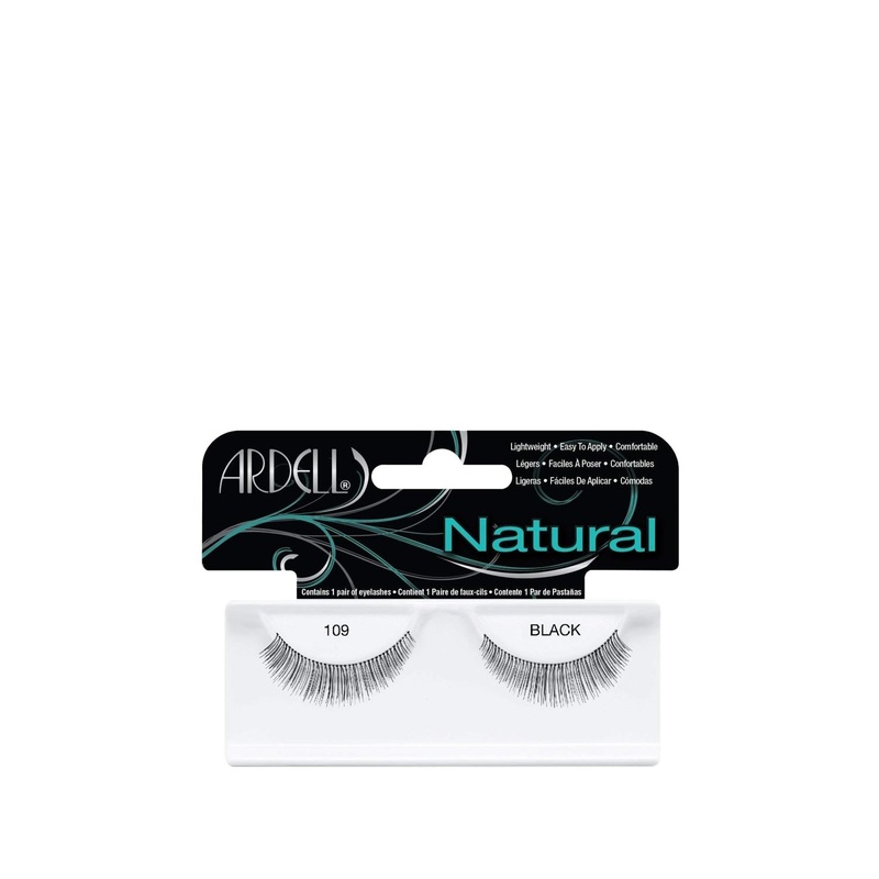 Ardell Natural Black False Eyelashes No. 109 – Easy to Apply, Natural Appearance