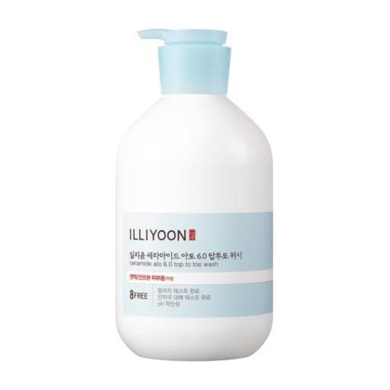 ILLIYOON Ceramide Ato 6.0 Top To Toe Wash  Mild pH Creamy Cleanser for Hair and Body (900ml)
