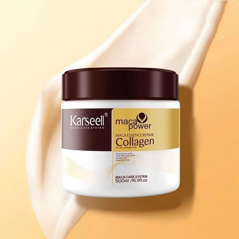 Karseell Maca Essence Repair Collagen Mask – 500ml | Deep Repair & Hydration for Damaged Hair