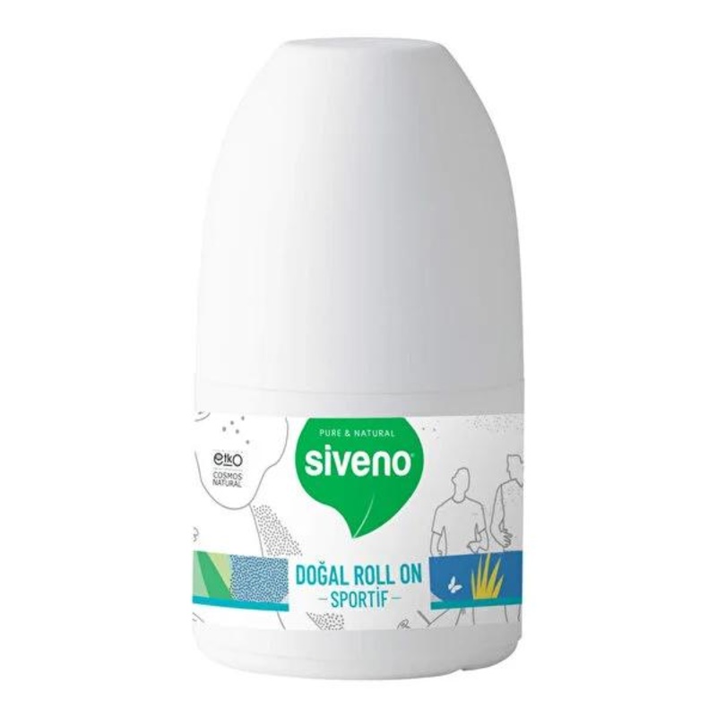 Siveno Natural Deodorant Roll-On – 50ml, Vegan & Cruelty-Free, Potassium Alum Deodorant for Active Individuals