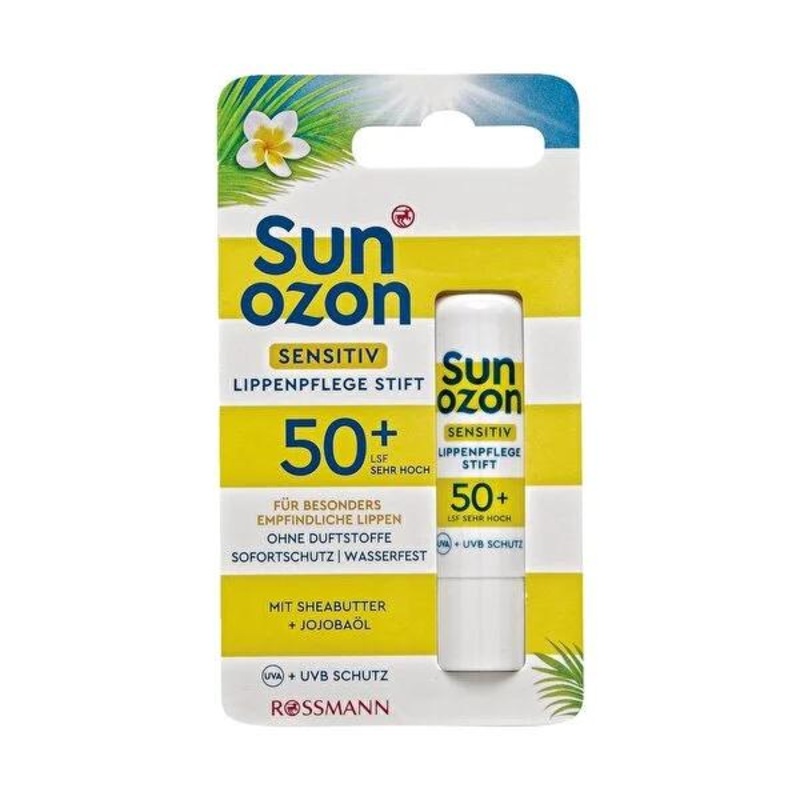 Sunozon Lip Balm SPF 50+ – Ultimate Sun Protection Lip Balm with Shea Butter & Jojoba Oil | Fragrance-Free, UVA/UVB Defense