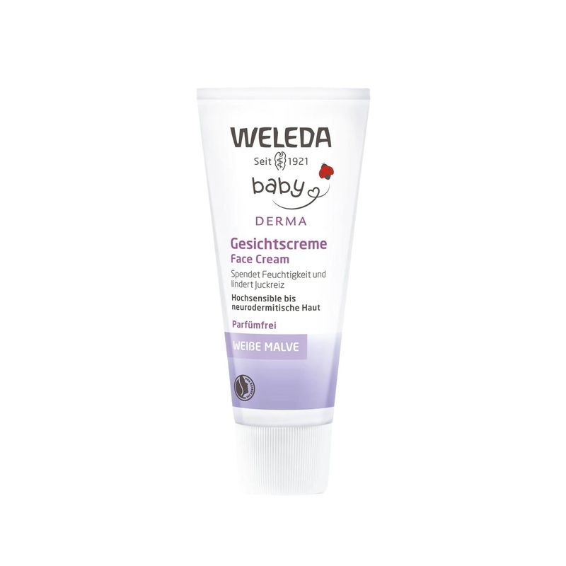 Weleda Baby Derma Nemlendirici Yz Kremi – Natural Baby Face Cream for Dry Skin, 50ml