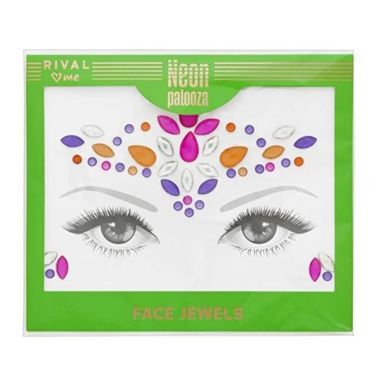 Rival Loves Me Artificial Diamond Jewelry Set – 49 Piece UV Glowing Vegan Accessories for Festival & Party