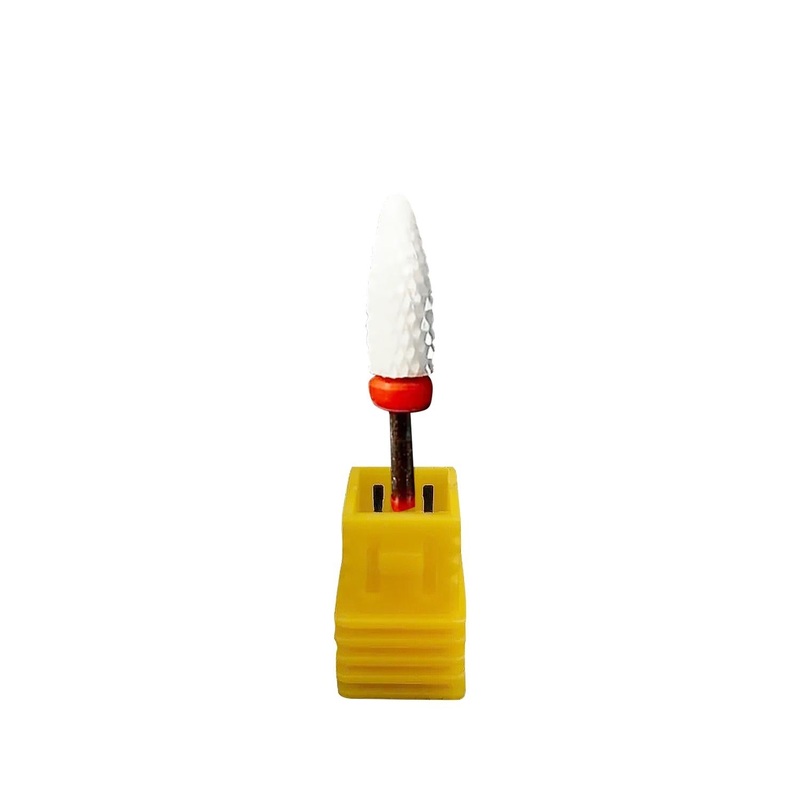 Trina Seramik Nail Drill Bit – Ceramic Nail Drill for Artificial Nail Care, Red TRNDRILBIT0013