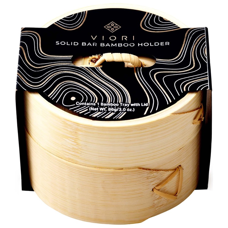 Viori Bamboo Shampoo & Conditioner Bar Holder – Eco-Friendly, Sustainable Soap Dish – Plastic-Free Bathroom Storage