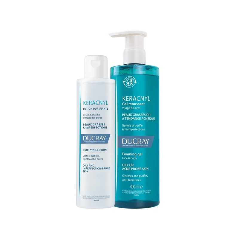 Ducray Keracnyl Gel – Acne Treatment Gel for Oily Skin, Gentle Cleansing, Acne Prone Skin Treatment