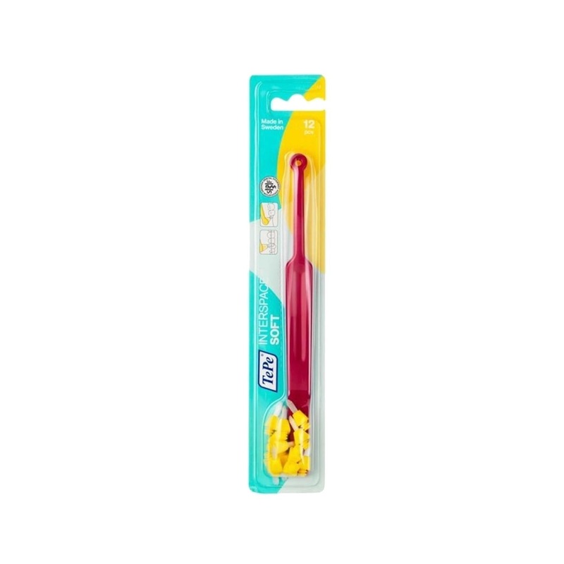 Tepe Interspace Soft Red Toothbrush for Effective Interdental Cleaning – Manual, Soft Bristle, Compact Head