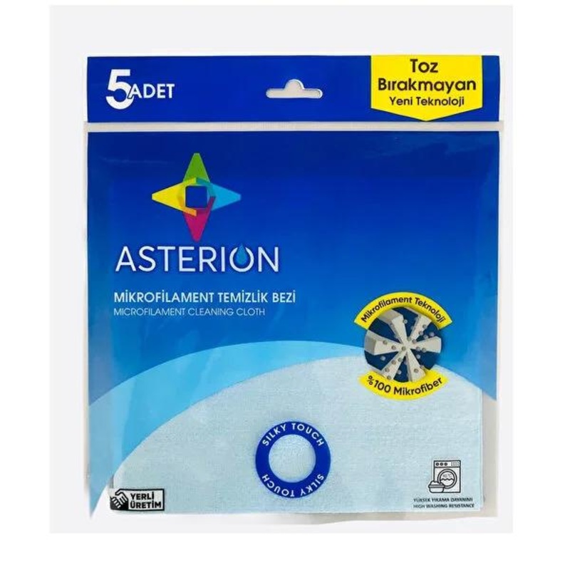 Asterion Microfiber Cleaning Cloth – Highly Absorbent & Durable Blue Cloth for Household & Professional Cleaning