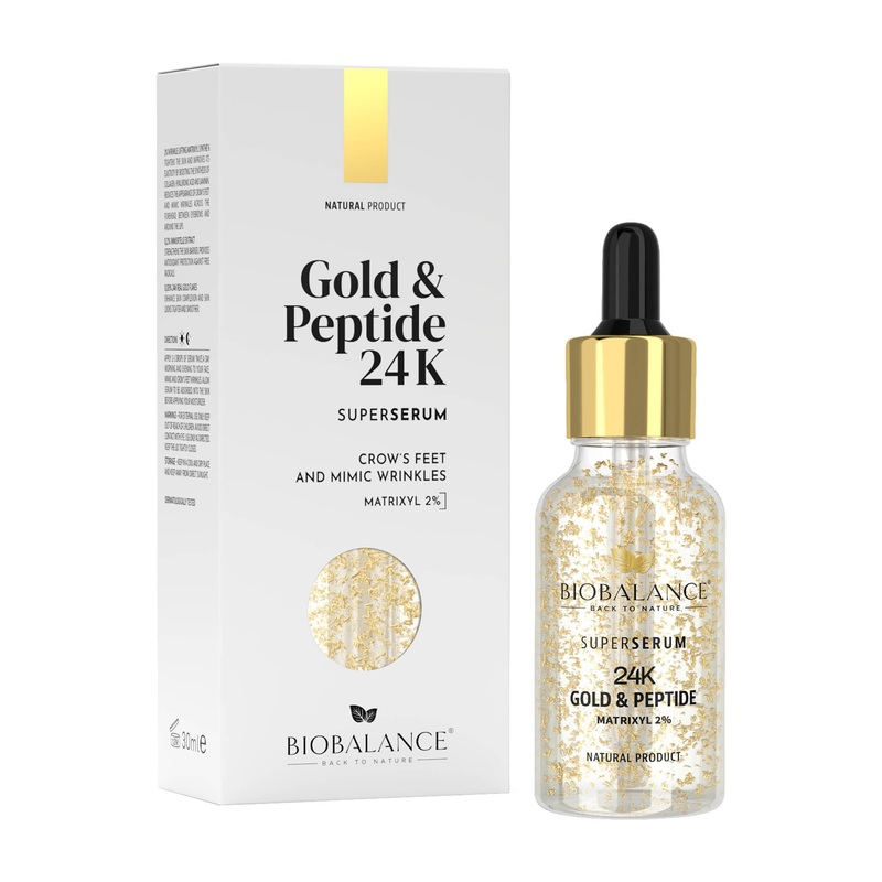 Biobalance Gold & Peptide 24k crows feet and mimic wrinkles super serum, 30 mL