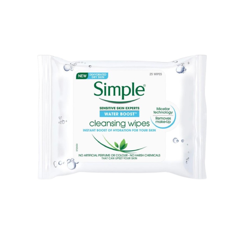 Simple Hydrating Cleansing Wipes Water Boost
