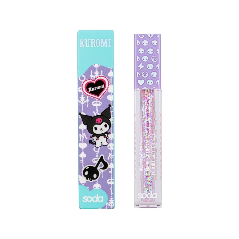 Soda Hello Kitty Kuromi Glitter Jel 001 – 5ml Portable Cosmetic Gel for Nail Art & Decoration