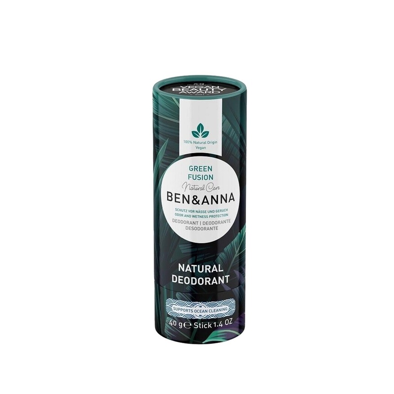 BEN & ANNA Natural Deodorant Green Fusion – Eco-Friendly, Chemical-Free, 40g
