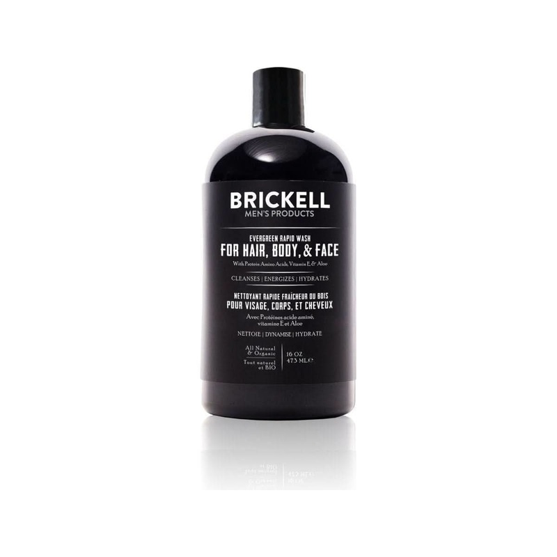 Brickell Rapid Wash  Evergreen  473ml | 3-in-1 Body Wash for Men