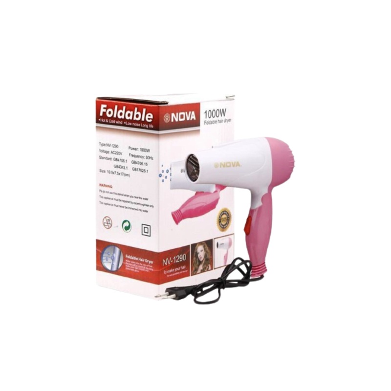 Nova Brasil 1000W Foldable Hair Dryer
