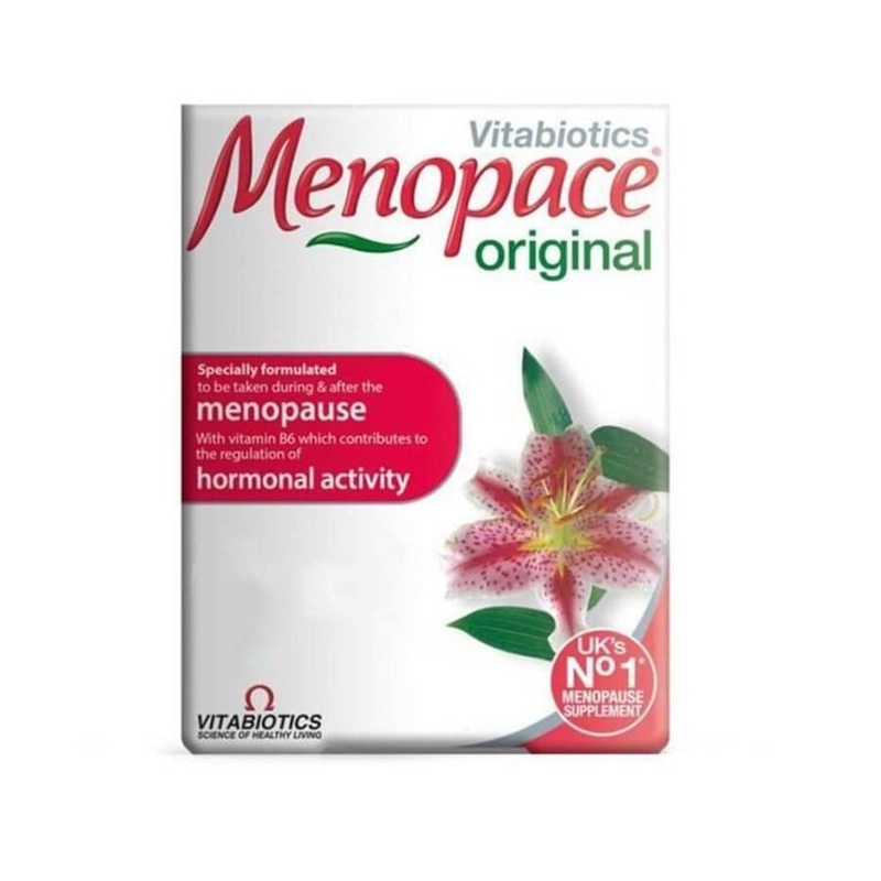 Vitabiotics Menopace Menopause Supplement for Women – 30 Tablets – Relief from Menopause Symptoms with Vitamins and Minerals