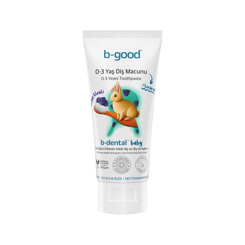b-good Baby Toothpaste, Fluoride-Free Blackberry Flavor for 0-3 Years Old – Natural Oral Care