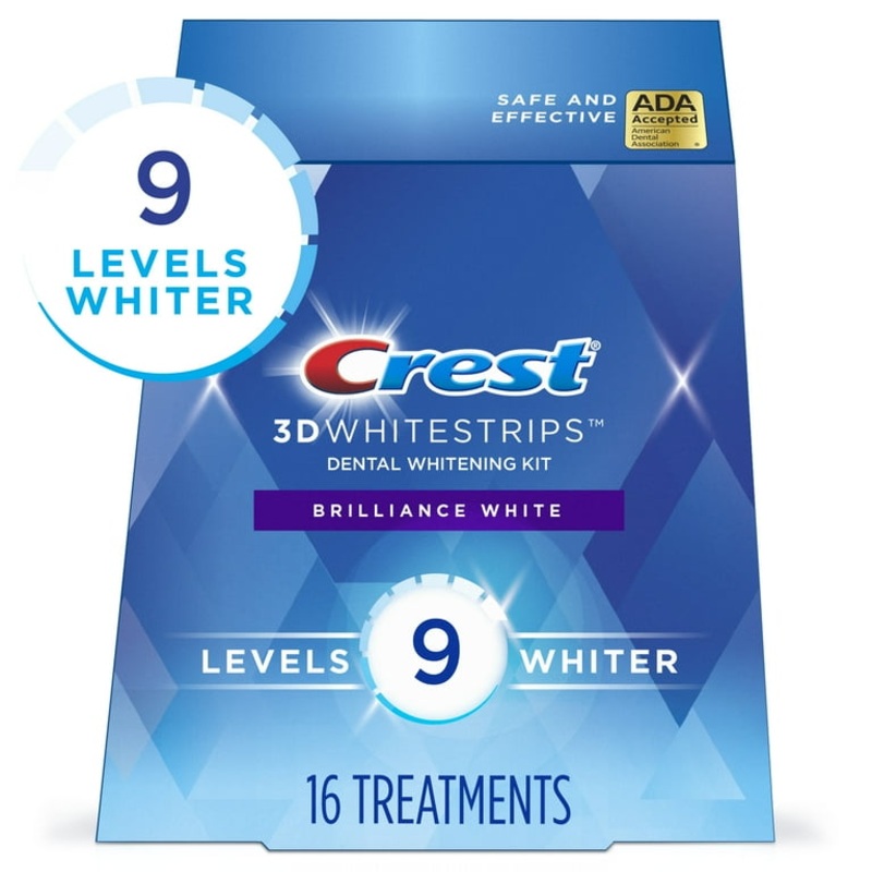 Crest 3D Whitestrips, Teeth Whitening Strip Kit, Levels 9 Whiter 32 strips (16 Treatments)