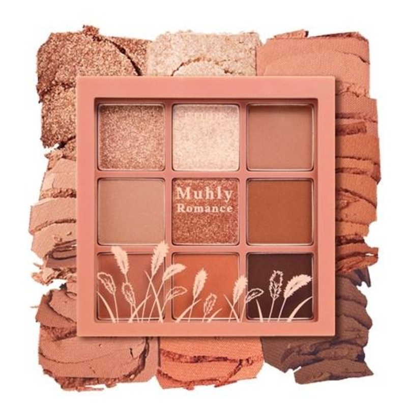 ETUDE HOUSE Play Color Eyes  Pink Muhly Romance | 9-Shade Autumn-Inspired Eyeshadow Palette with Jewel, Caf & Shimmer Finishes