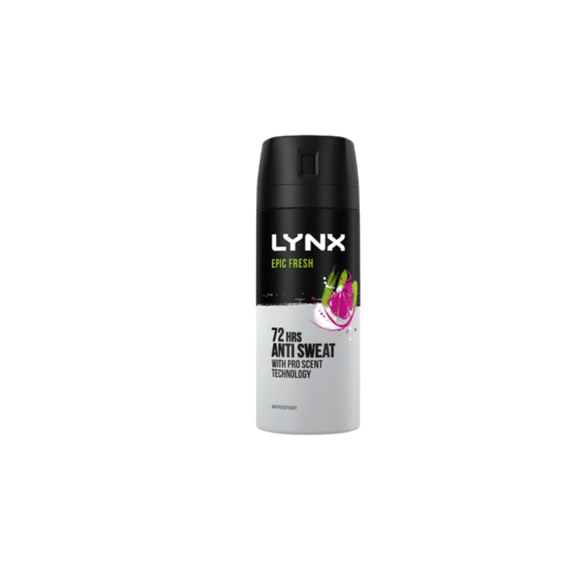 Lynx Epic Fresh 72 Hrs Anti Sweat Spray 150ML