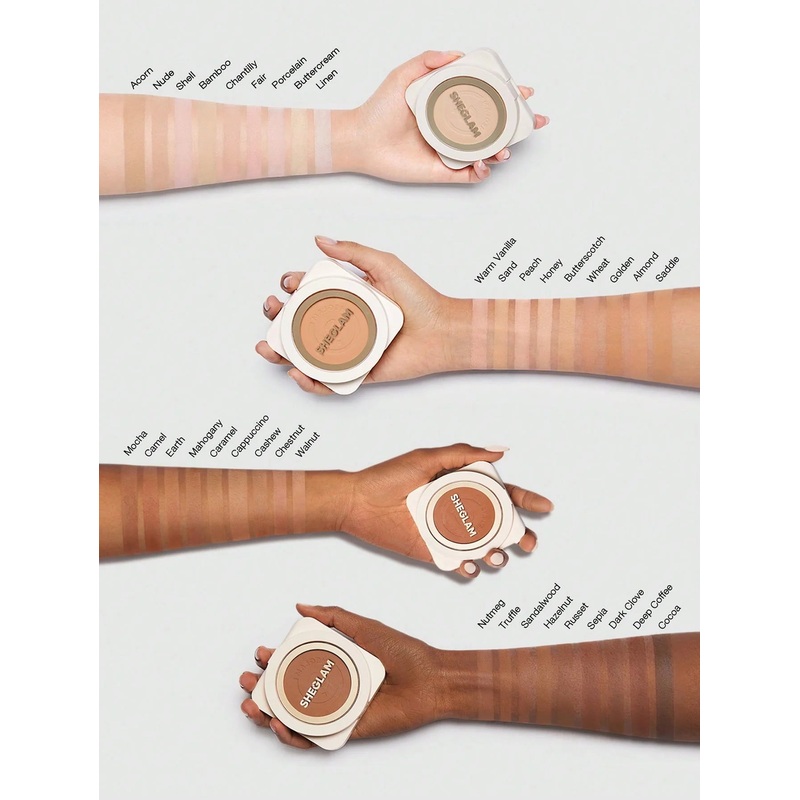 Sheglam – Skin-Focus High Coverage Powder Foundation- Porcelain