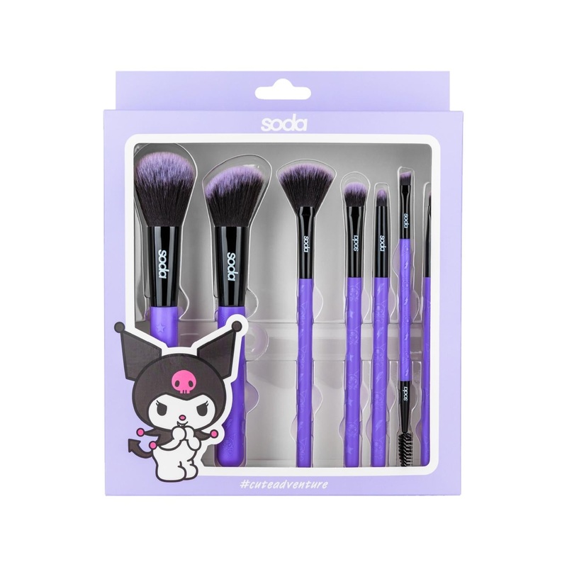 Soda Hello Kitty Big Softie Makeup Brush Set – Soft Bristles, Multiple Brushes for Various Makeup Applications