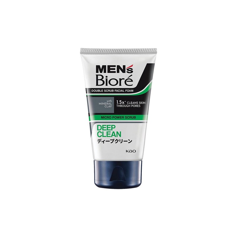 Men’s Biore Double Scrub Facial Foam Deep Clean 100g