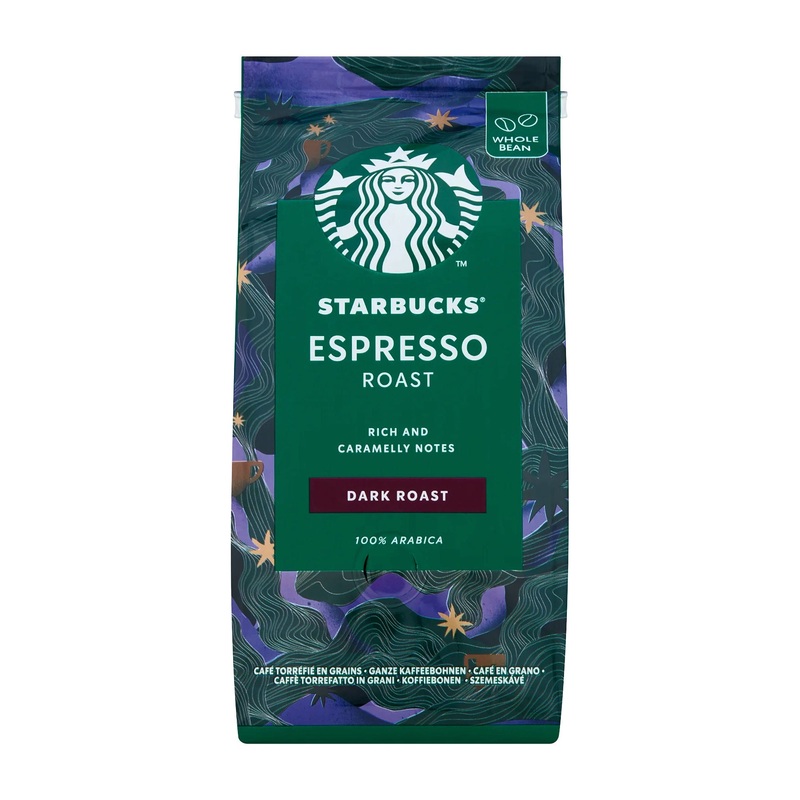 Starbucks Espresso Roast dark roast coffee beans, 200 g