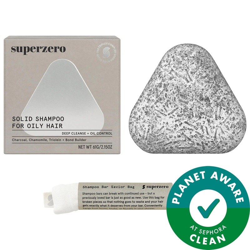 Superzero Deep Clean & Oil Control Charcoal Shampoo Bar: Detoxify Oily Hair & Scalp for Volume, Shine & Sustainable Hair Care