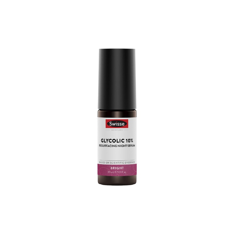 Swisse Skin Care Glycolic 10% Resurfacing Night Serum 30ml