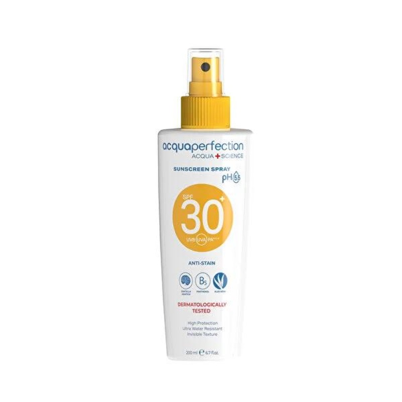 Acqua Perfection Sunscreen Spray SPF30 – UVA & UVB Protection, Anti-Aging, Non-Greasy, Water-Based Formula