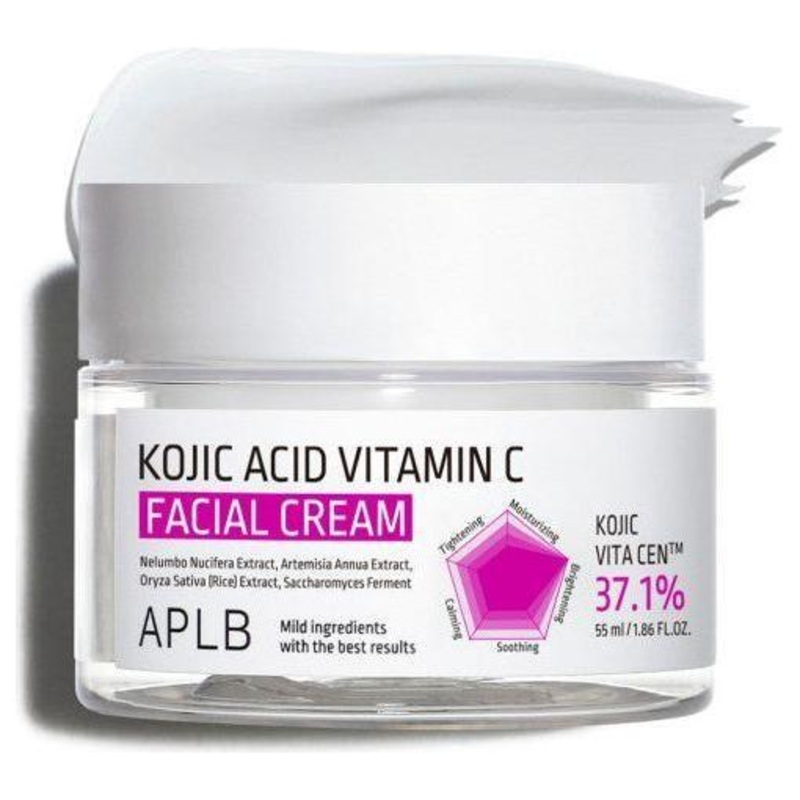 APLB Kojic Acid Vitamin C Facial Cream  55ml | Brightening & Anti-Aging Moisturiser