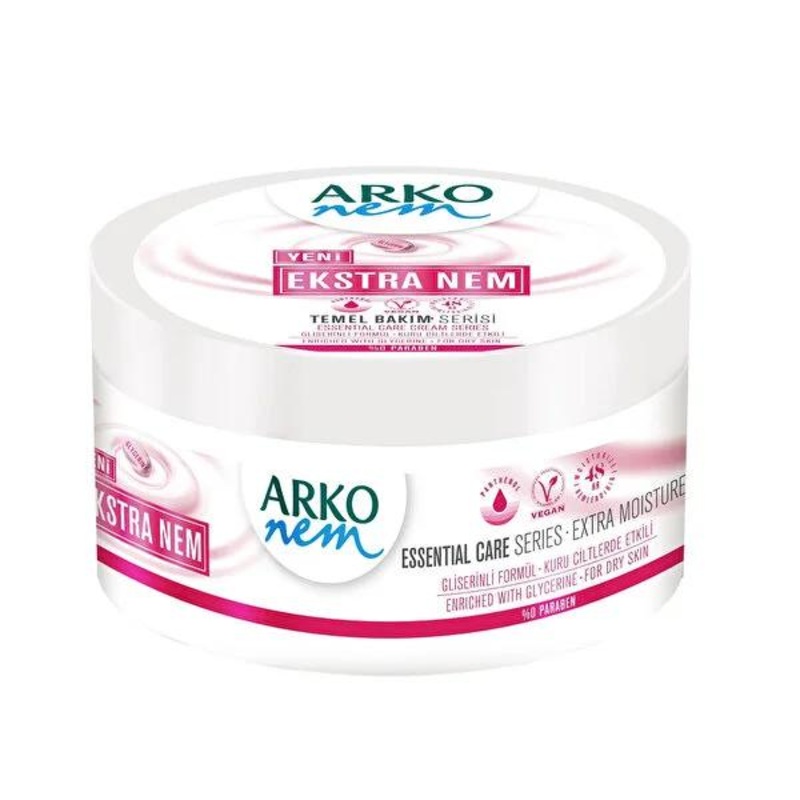 Arko Nem: Intense Hydration Glycerin Cream for Dry Skin | Paraben Free, Vegan Moisturizing Cream | 250ml