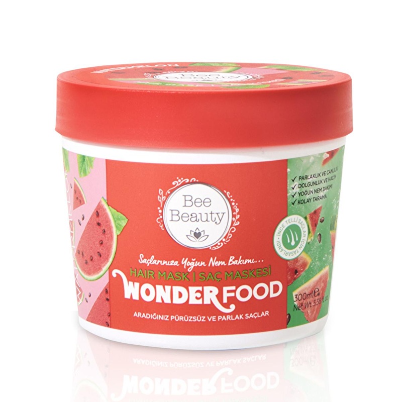 Bee Beauty Watermelon Drop Hair Mask: Volumizing & Moisturizing Hair Treatment for Thin, Fine Hair – Add Shine & Body