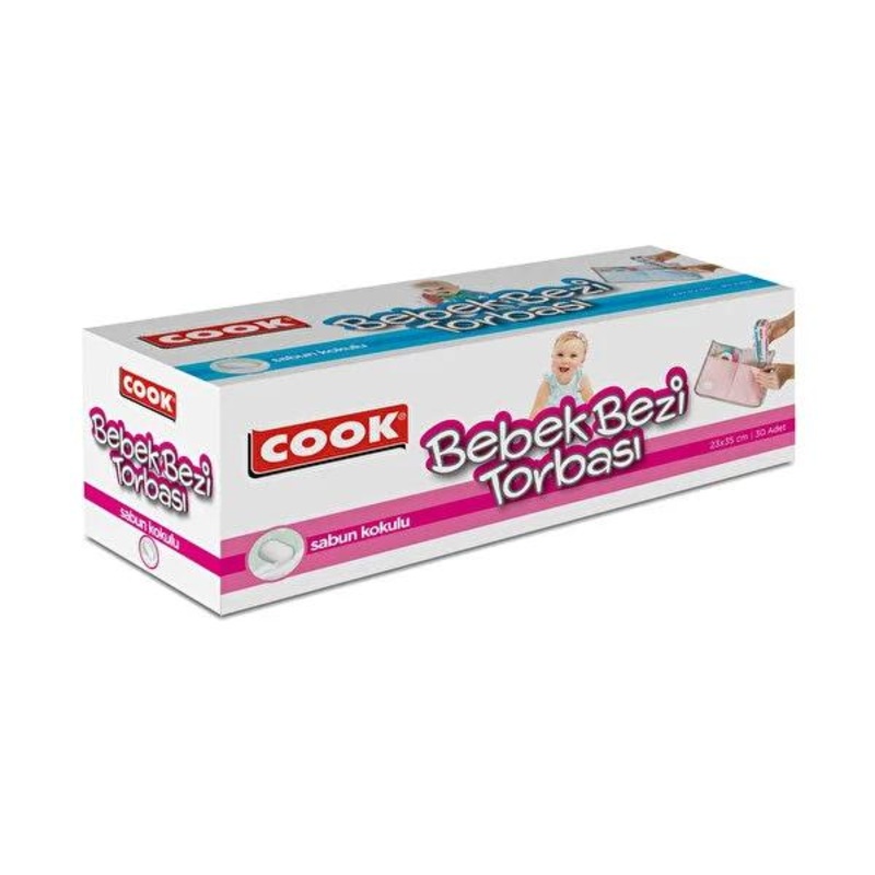 Cook Diaper Bags for Hygienic Disposal – 30 Count, Soap Scented & Recyclable