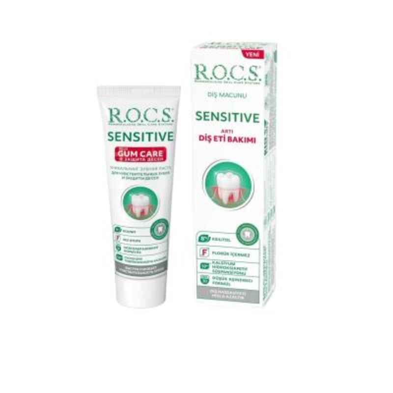 R.O.C.S. Sensitive Toothpaste – Fluoride-Free for Sensitive Teeth & Gum Care