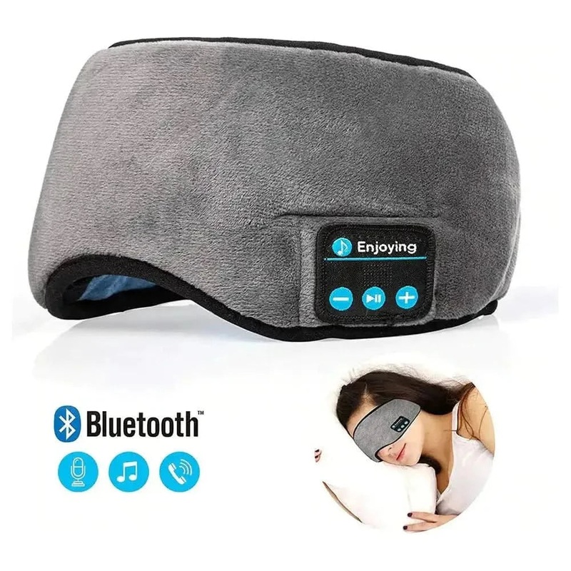 Bluetooth Sleeping Headphones Eye Mask Black 10 x 10 x 4 Centimeter