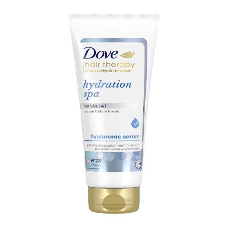 Dove Hair Therapy Hydration Spa Sulfate-Free Hair Cream – Moisturizing, Hyaluronic Serum, 5.75 fl oz
