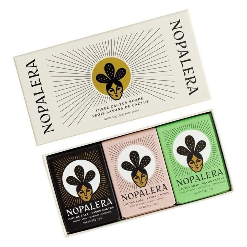 Nopalera Mini Soap Trio Gift Set  3 x 57g | Handmade Cactus Soaps for Face & Body 3 x 2oz