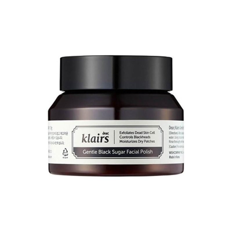 Dear Klairs Gentle Black Sugar Facial Polish  110g | Exfoliating, Smoothing & Hydrating Scrub for Glowing Skin