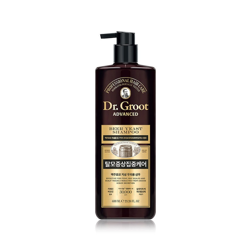 Dr.Groot Advanced Beer Yeast Hair Loss Relief Shampoo for Oily Hair  688ml | B-Vitamin & Caffeine Formula for Thicker, Healthier Hair