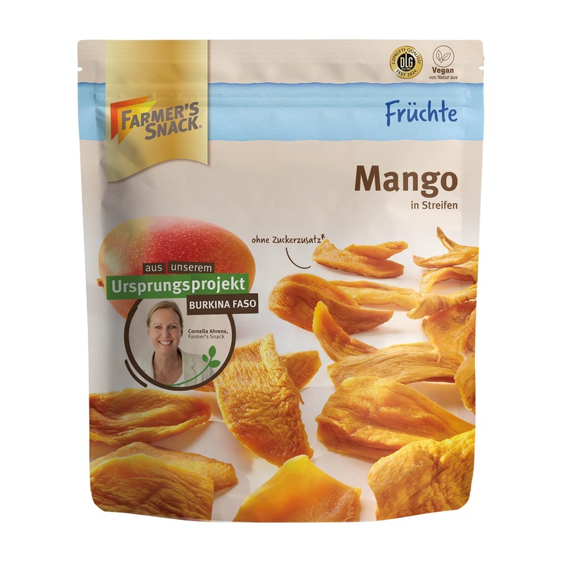 Farmer’s Snack Dried Mango strips, 100 g