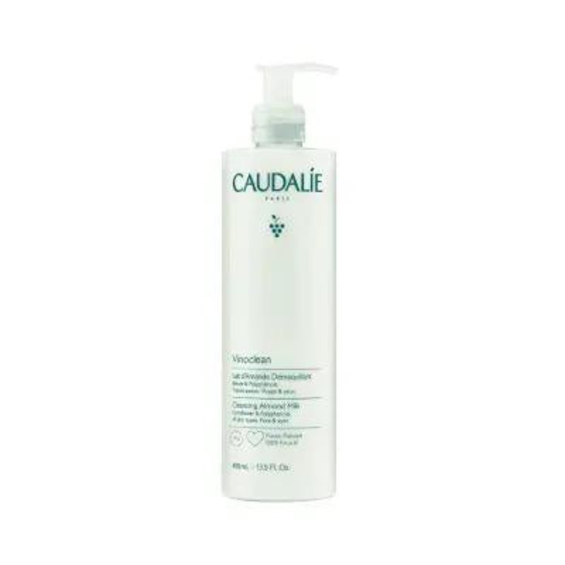Caudalie Vinoclean: Almond Oil Cleansing Milk 400ml – Gentle, Moisturizing Makeup Remover for Sensitive Skin | Natural Face Wash, Plant-Based