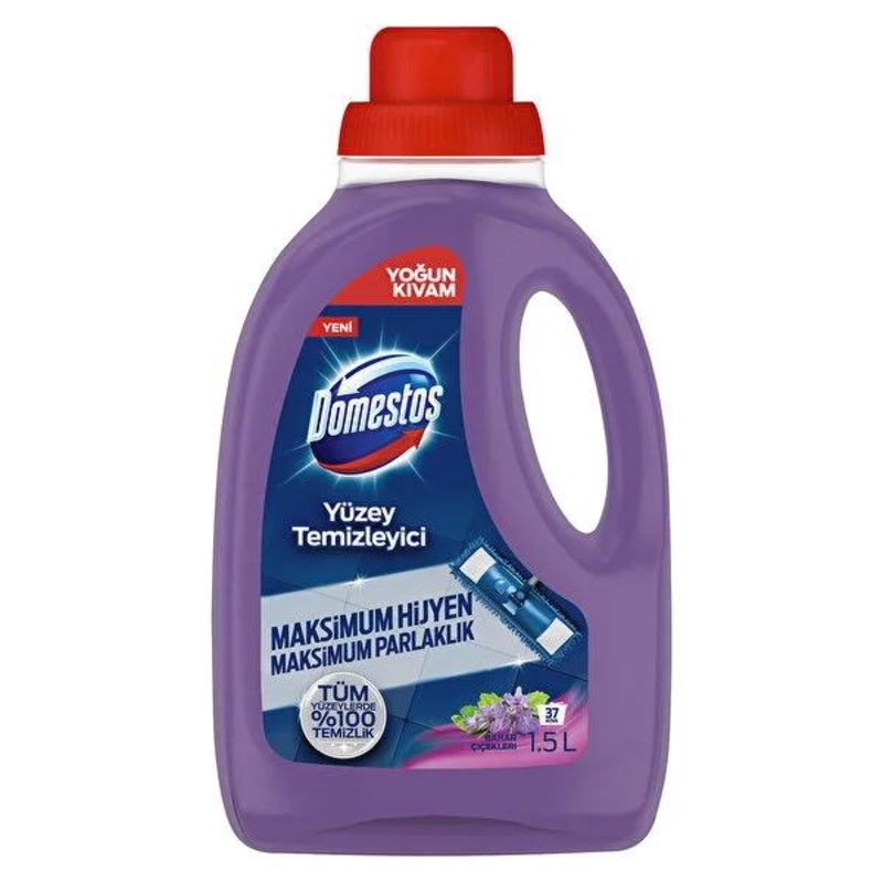 Domestos Spring Flower Scent Surface Cleaner: Maximum Hygiene, Sparkling Shine & Long Lasting Freshness | Household, Kitchen, Bathroom, & Tile Cleaner