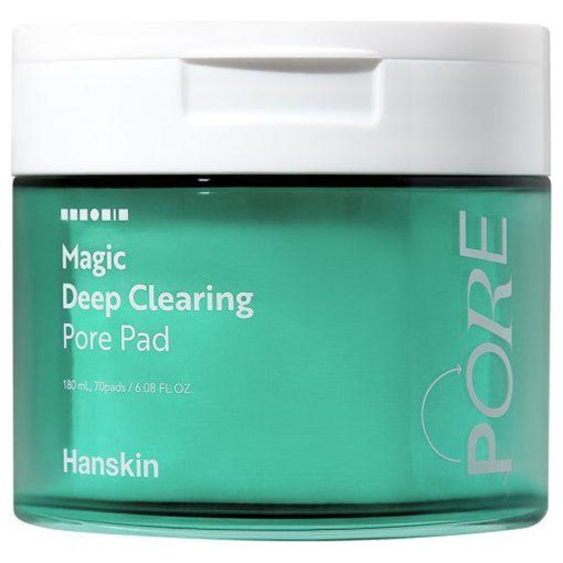 Hanskin Magic Deep Clearing Pore Pad  180ml (70ea) | Gentle Exfoliation & Pore Care