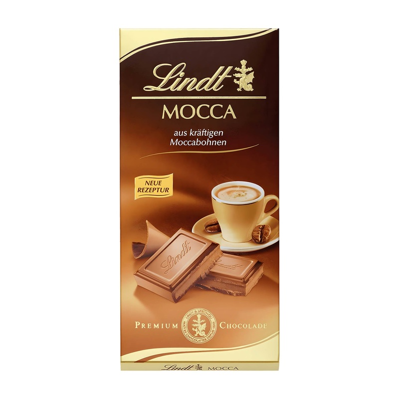Lindt Premium Mocca milk chocolate bar, 100 g