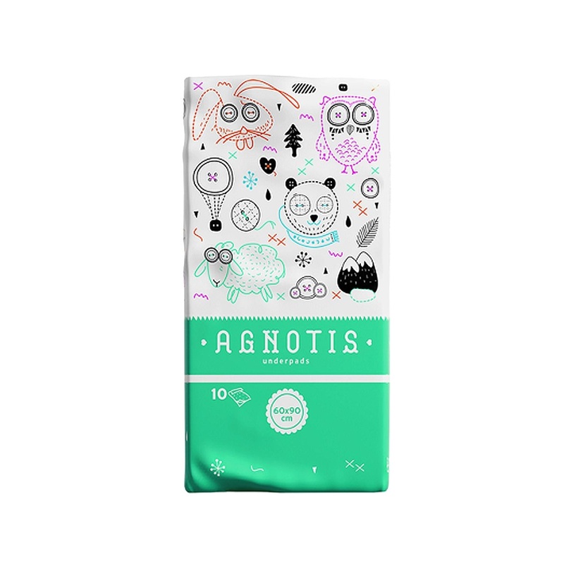 Agnotis Underpads 60×90 cm – Protective Bed Underpads for Incontinence Care, Potty Training, and Bed Protection – Pack of 10