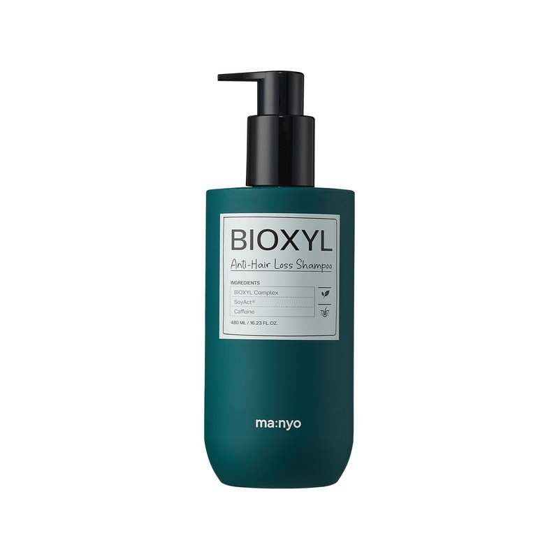MANYO FACTORY BIOXYL Anti-Hair Loss Shampoo  480ml Scalp-Cooling Shampoo for Thinning Hair | Gently Detoxifies & Strengthens Roots