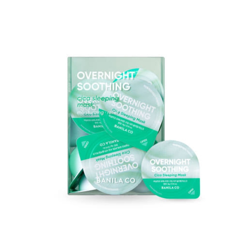 BANILA CO Overnight Soothing Cica Sleeping Mask Travel Kit  4g x 12ea | Soothing Hydration On-the-Go