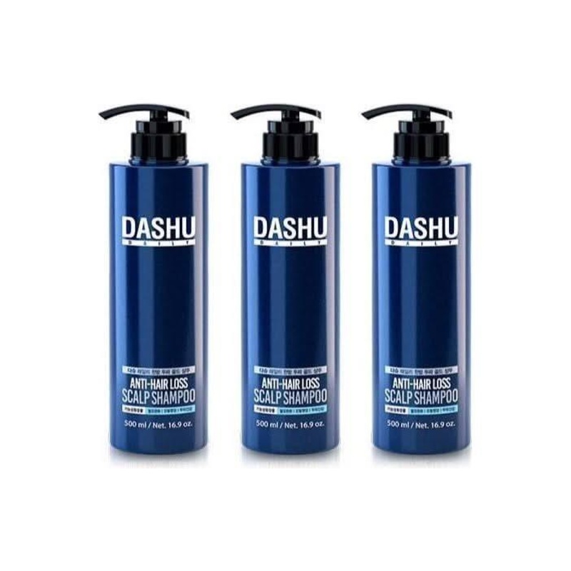 DASHU Daily Anti-Hair Loss Scalp Shampoo  500ml (Pack of 3) | Herbal Formula for Stronger, Healthier Hair